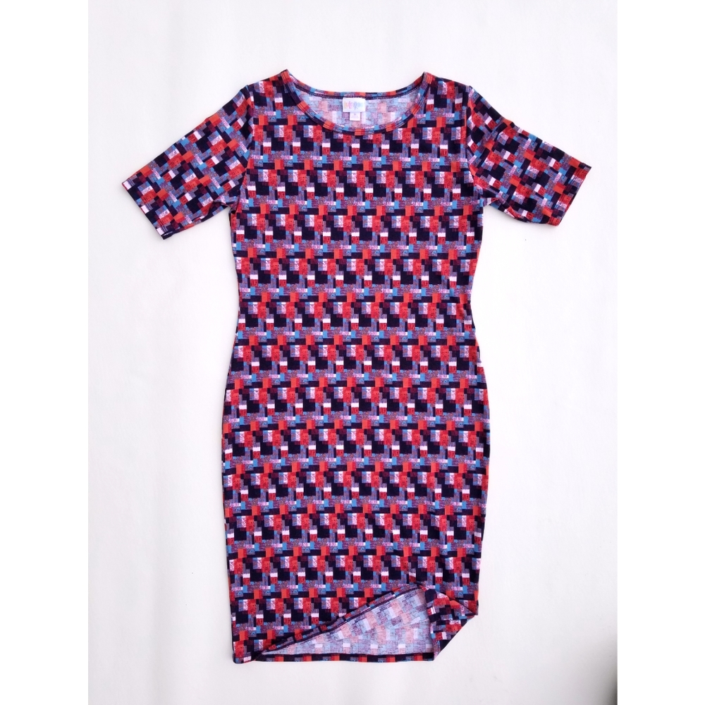 LuLaRoe Bright Patch Print Dress